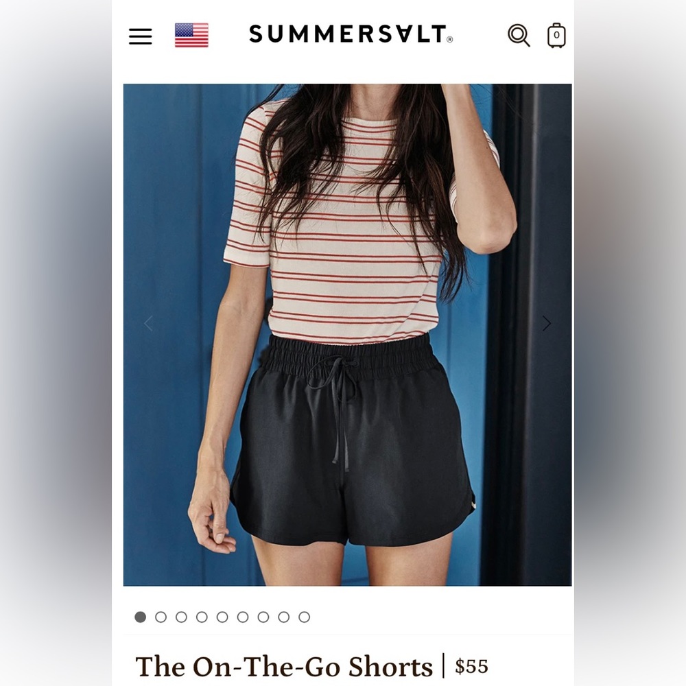 Summersalt On The Go Shorts—Black Sz 18